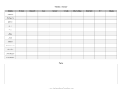 Utilities Annual Use Tracker Business Form Template