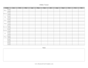 Utilities Annual Use Tracker With Budget Business Form Template